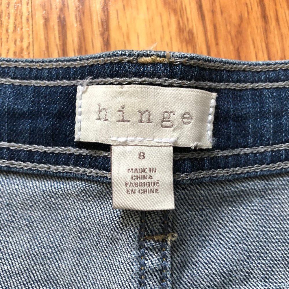 Hinge Button Front Denim Mini Skirt - image 4